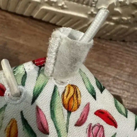 Hey Dude Wendy Slip-On Loafers Size 8 Tulip Bouquet Floral Print Pink Garden - Picture 4 of 12